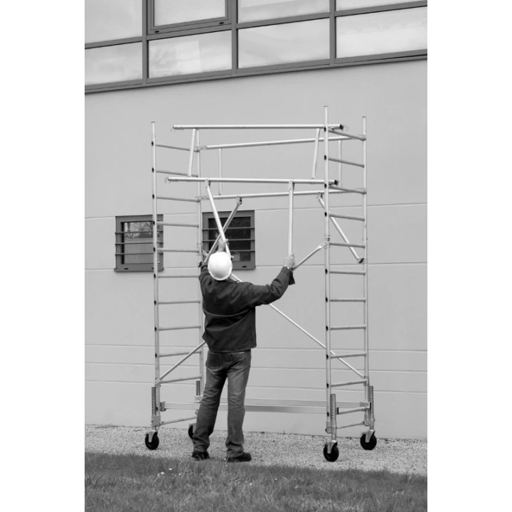 &Eacute;chafaudage Roulant Aluminium - TOTEM BOX 180 - TUBESCA-COMABI Montage garde-corps