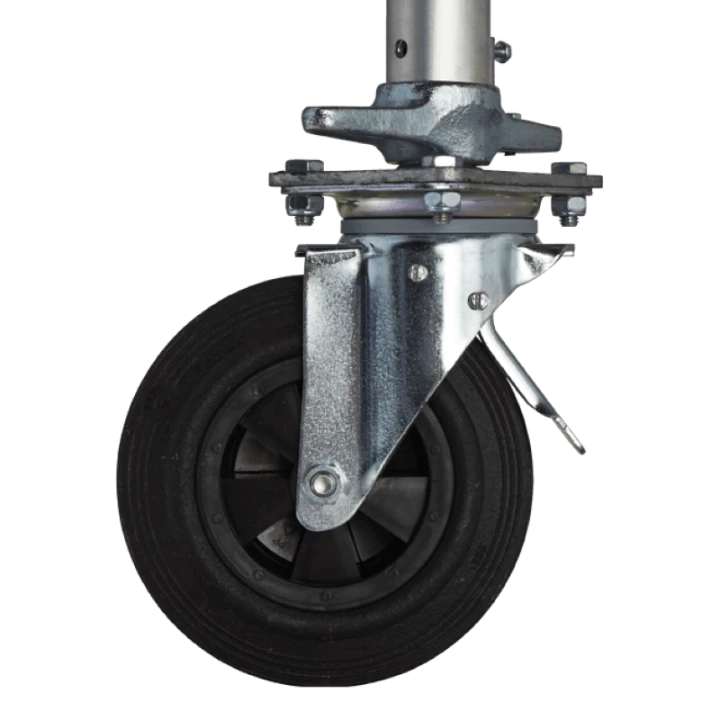 Roues &Oslash; 200 mm
&agrave; blocage r&eacute;glables
sur 175 mm et tous
les 12,5 mm