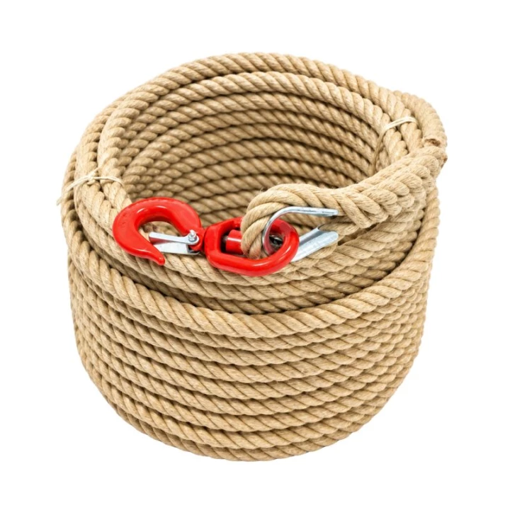Corde &agrave; Poulie Polypropyl&egrave;ne Textur&eacute; 22 mm &ndash; 50 m avec Crochet &agrave; &Eacute;merillon