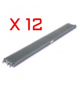 Lot de 12 planchers acier RCE300 3m x 0,36m - Tubesca-Comabi