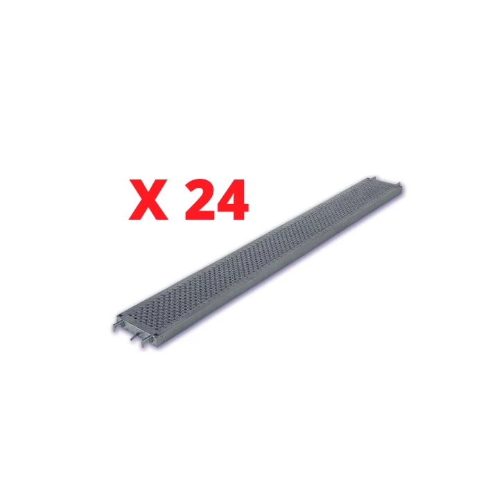 Lot de 24 planchers acier 36 cm RCE300 crochets sertis fabriqu&eacute; par Tubesca-Comabi