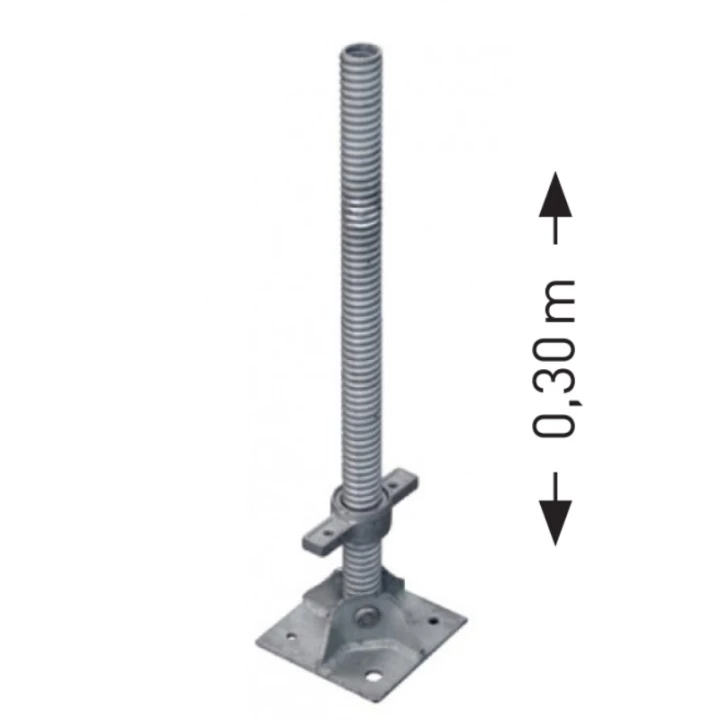 Semelle &agrave; vis orientable 0.80m - R&eacute;glable sur 0.30m - DUARIB